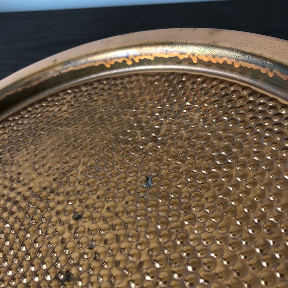 Vintage Textured Copper Serving Tray - Picture 5 of 7